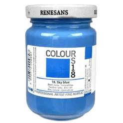 Farba akrylowa Colours - Renesans - 18, sky blue, 125 ml