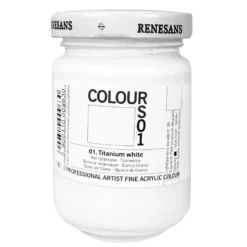 Farba akrylowa Colours - Renesans - 01, titanium white, 125 ml