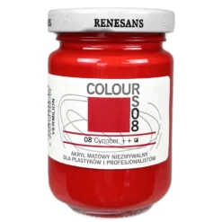 Farba akrylowa Colours - Renesans - 08, vermilion, 125 ml
