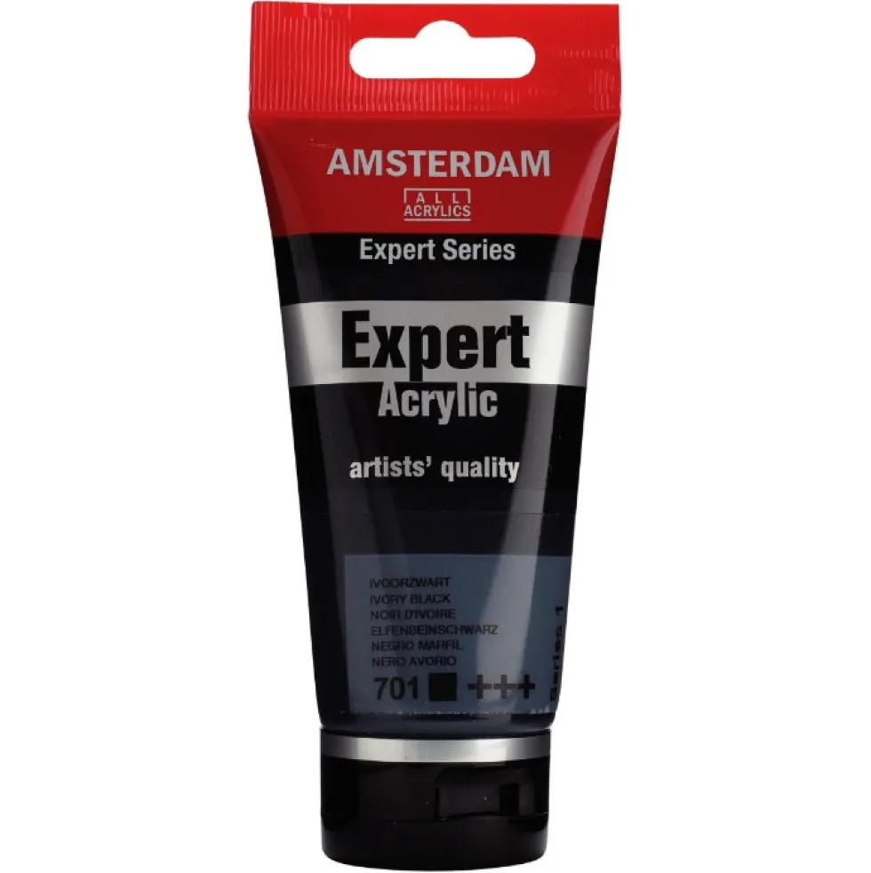 Farba akrylowa Expert - Amsterdam - 701, Ivory Black, 75 ml