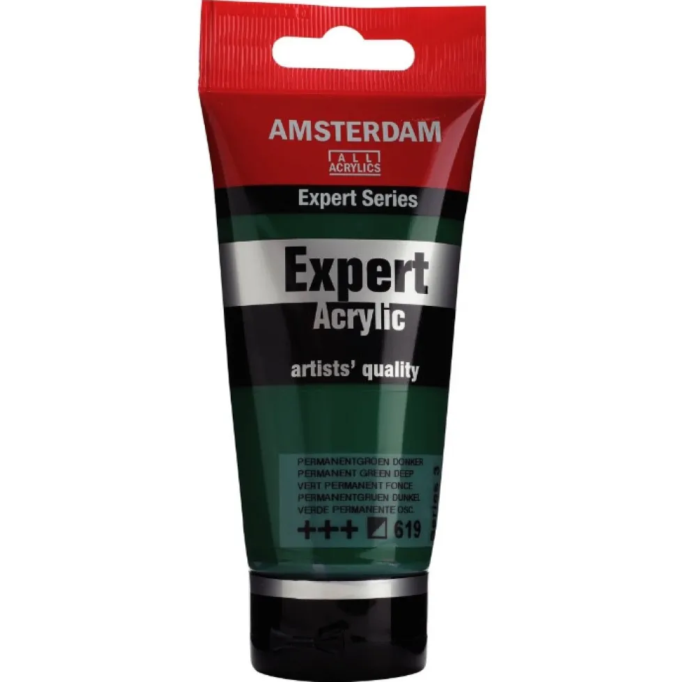Farba akrylowa Expert - Amsterdam - 619, Permanent Green Deep, 75 ml