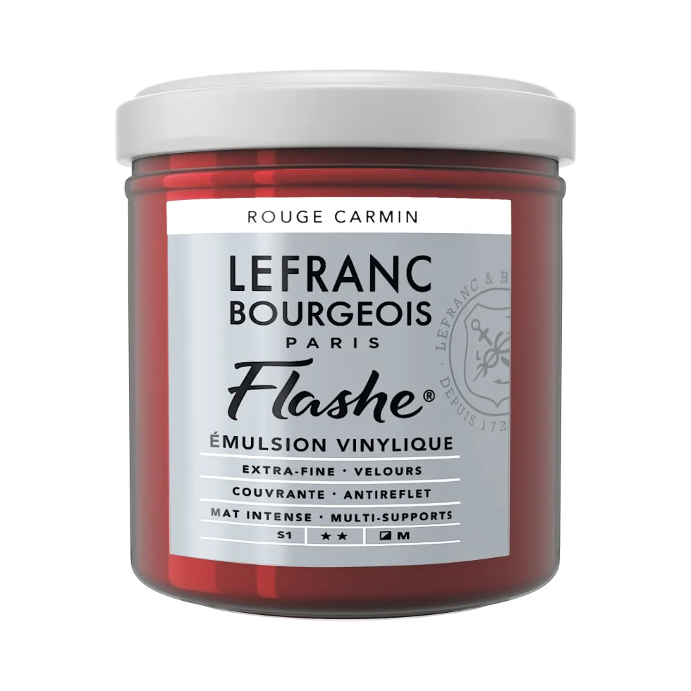 Farba akrylowa Flashe - Lefranc & Bourgeois - Carmine Red, 125 ml