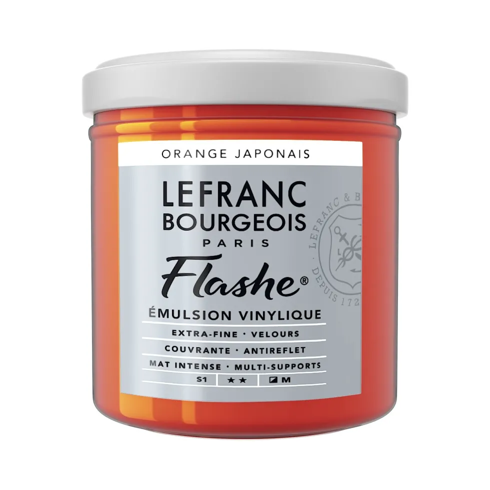 Farba akrylowa Flashe - Lefranc & Bourgeois - Japanese Orange, 125 ml