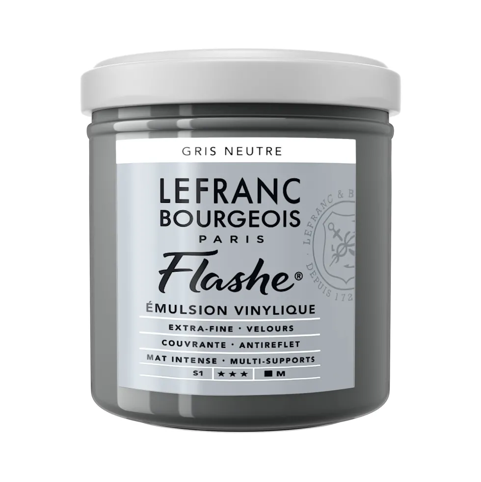 Farba akrylowa Flashe - Lefranc & Bourgeois - Neutral Grey, 125 ml