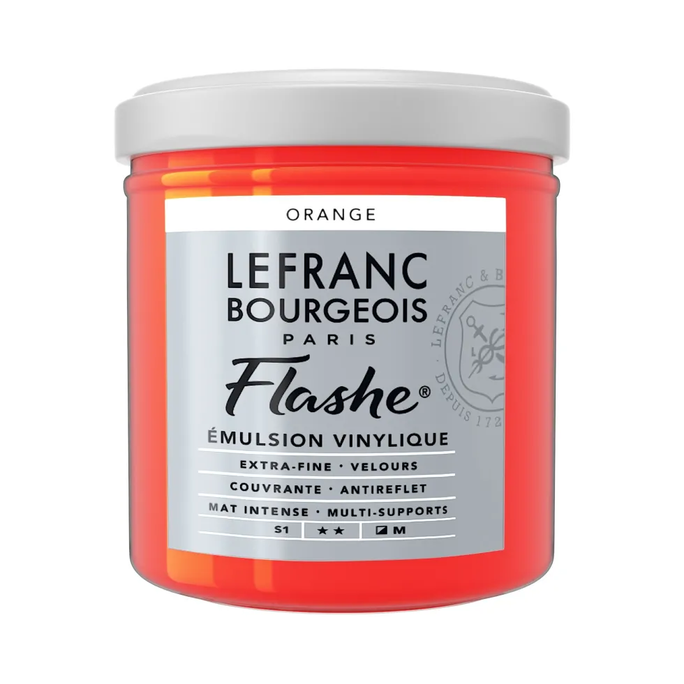 Farba akrylowa Flashe - Lefranc & Bourgeois - Orange, 125 ml