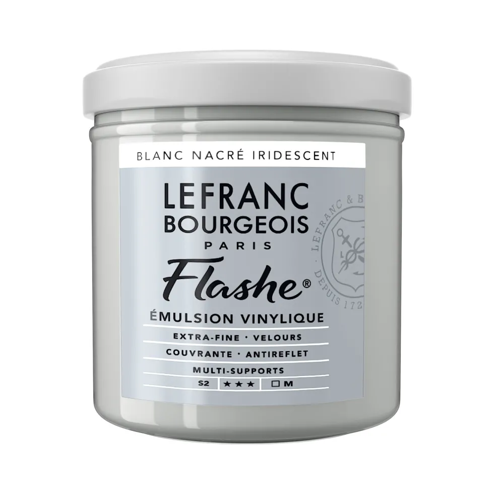 Farba akrylowa Flashe - Lefranc & Bourgeois - Pearl White Iridescent, 125 ml