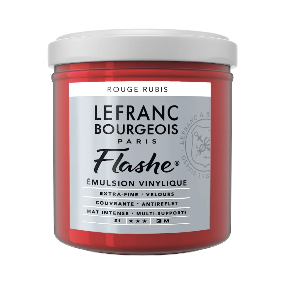 Farba akrylowa Flashe - Lefranc & Bourgeois - Ruby Red, 125 ml