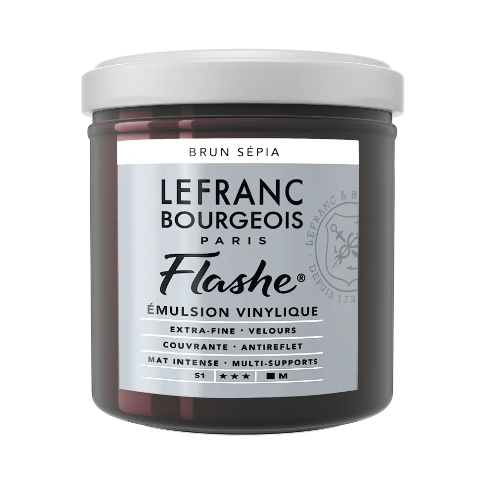 Farba akrylowa Flashe - Lefranc & Bourgeois - Sepia Brown, 125 ml