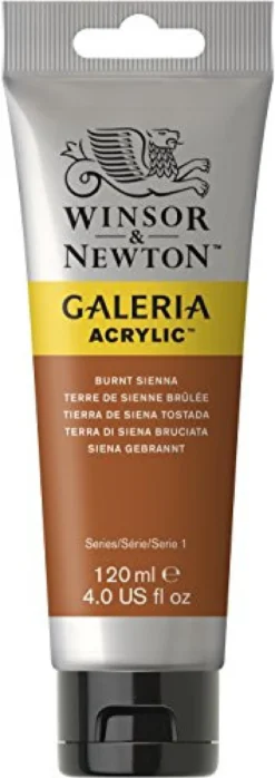 Farba akrylowa Galeria - Winsor & Newton - Burnt Sienna, 120 ml
