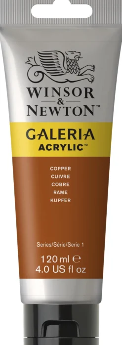 Farba akrylowa Galeria - Winsor & Newton - Copper, 120 ml