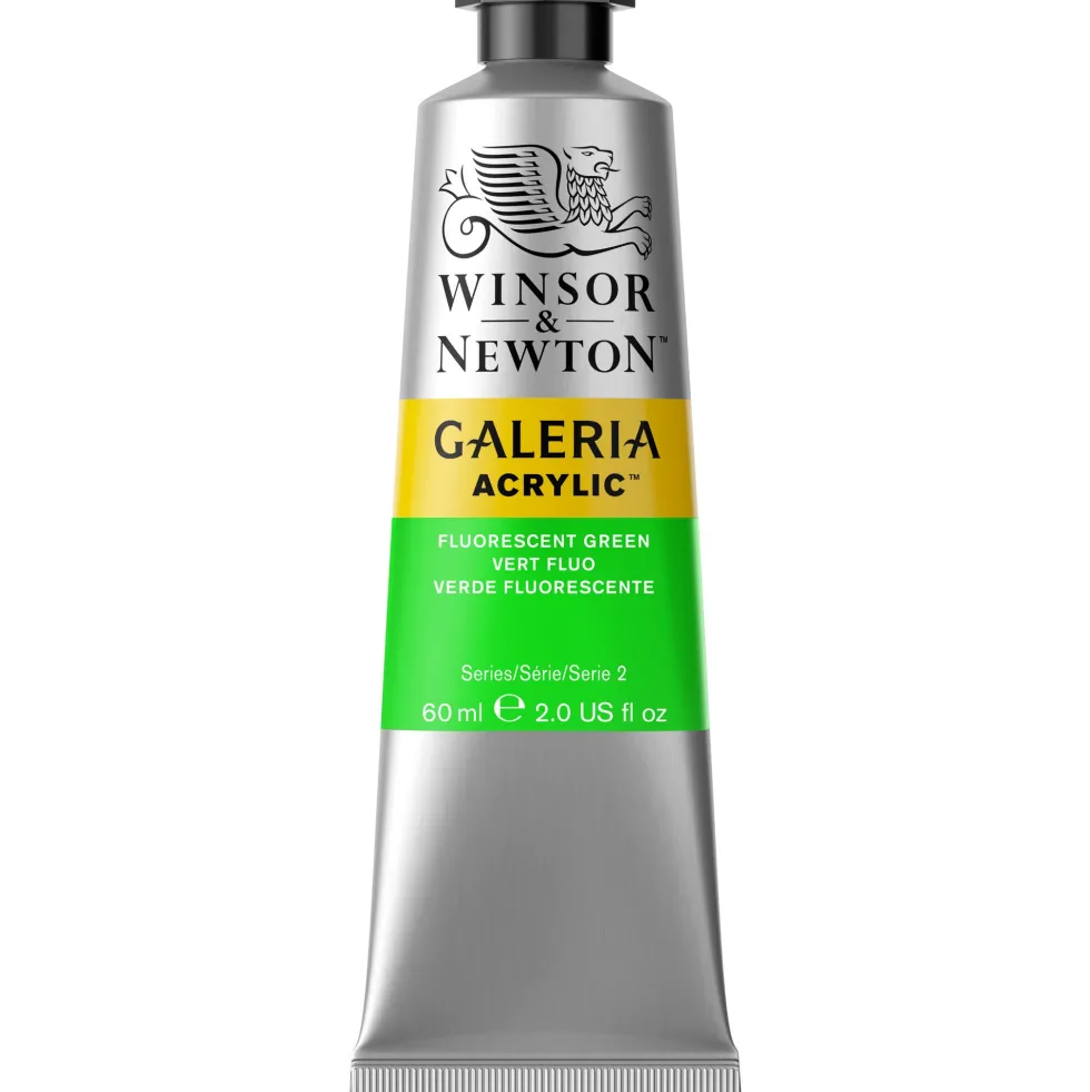 Farba akrylowa Galeria - Winsor & Newton - Fluo Green 60 ml