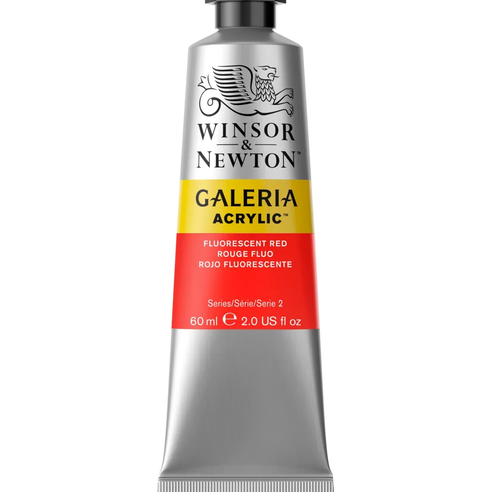 Farba akrylowa Galeria - Winsor & Newton - Fluo Red 60 ml