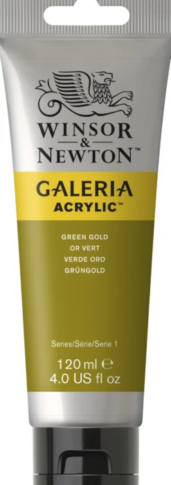 Farba akrylowa Galeria - Winsor & Newton - Green Gold, 120 ml