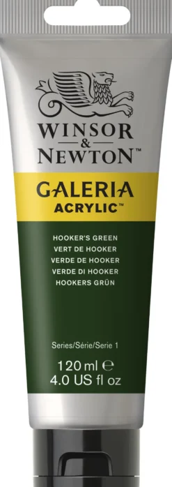 Farba akrylowa Galeria - Winsor & Newton - Hooker's Green, 120 ml