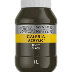 Farba akrylowa Galeria - Winsor & Newton - Ivory Black, 1l