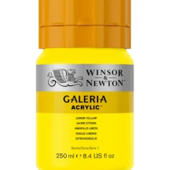 Farba akrylowa Galeria - Winsor & Newton - 346, Lemon Yellow, 250 ml