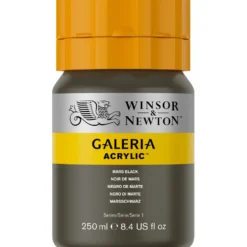 Farba akrylowa Galeria - Winsor & Newton - 386, Mars Black, 250 ml