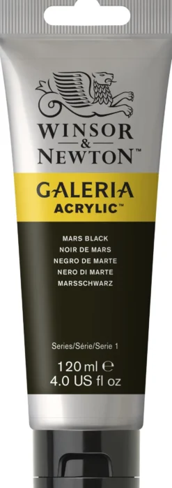 Farba akrylowa Galeria - Winsor & Newton - Mars Black, 120 ml