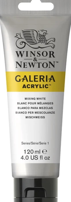 Farba akrylowa Galeria - Winsor & Newton - Mixing White, 120 ml