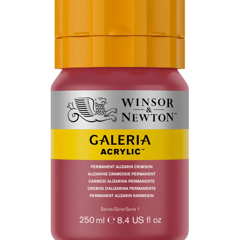 Farba akrylowa Galeria - Winsor & Newton - 466, Permanent Alizarin Crimson, 250 ml