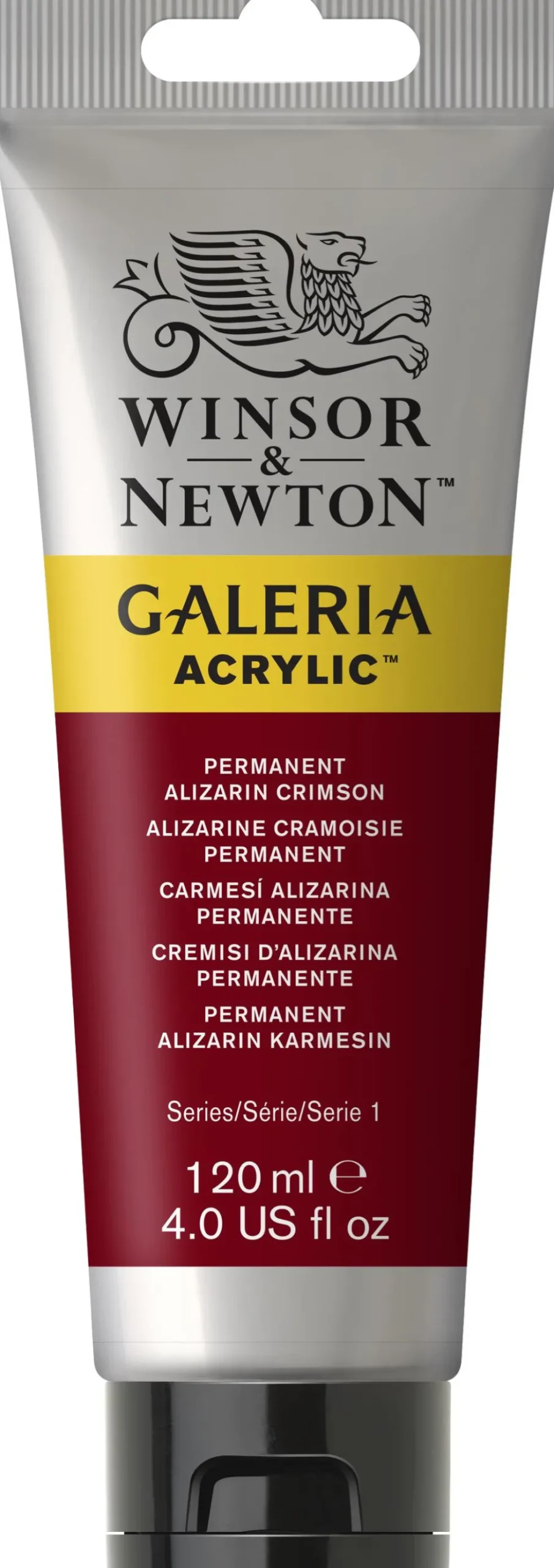 Farba akrylowa Galeria - Winsor & Newton - Permanent Alizarin Crimson, 120 ml