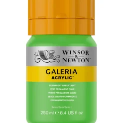 Farba akrylowa Galeria - Winsor & Newton - 483, Permanent Green Light, 250 ml