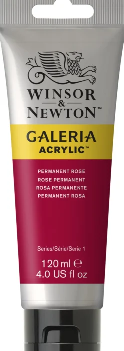 Farba akrylowa Galeria - Winsor & Newton - Permanent Rose, 120 ml