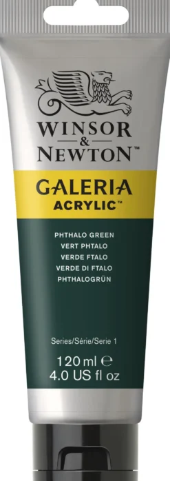 Farba akrylowa Galeria - Winsor & Newton - Phthalo Green, 120 ml