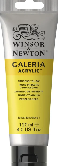 Farba akrylowa Galeria - Winsor & Newton - Process Yellow, 120 ml
