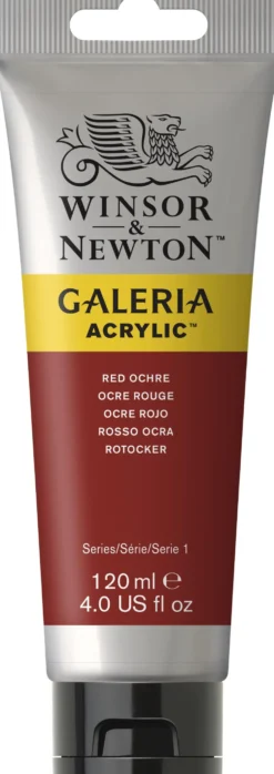 Farba akrylowa Galeria - Winsor & Newton - Red Ochre, 120 ml