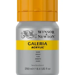 Farba akrylowa Galeria - Winsor & Newton - 617, Silver, 250 ml