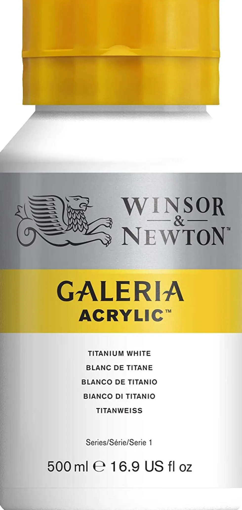 Farba akrylowa Galeria - Winsor & Newton - Titanium White, 500 ml