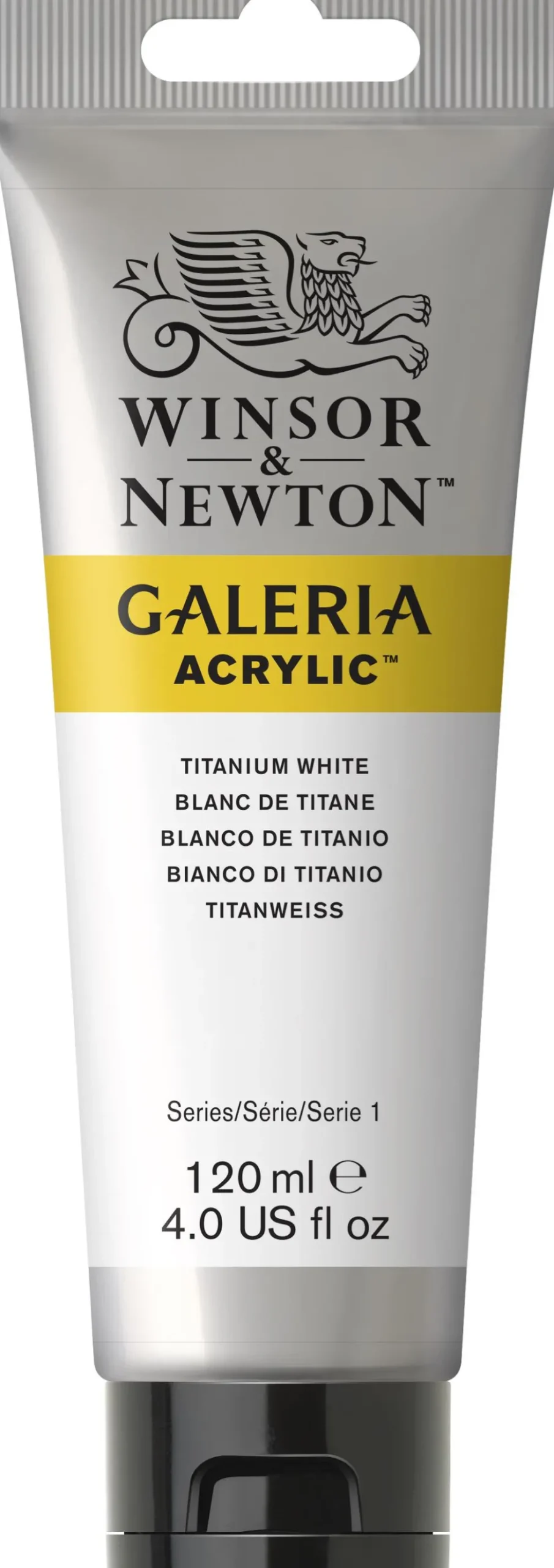 Farba akrylowa Galeria - Winsor & Newton - Titanium White, 120 ml