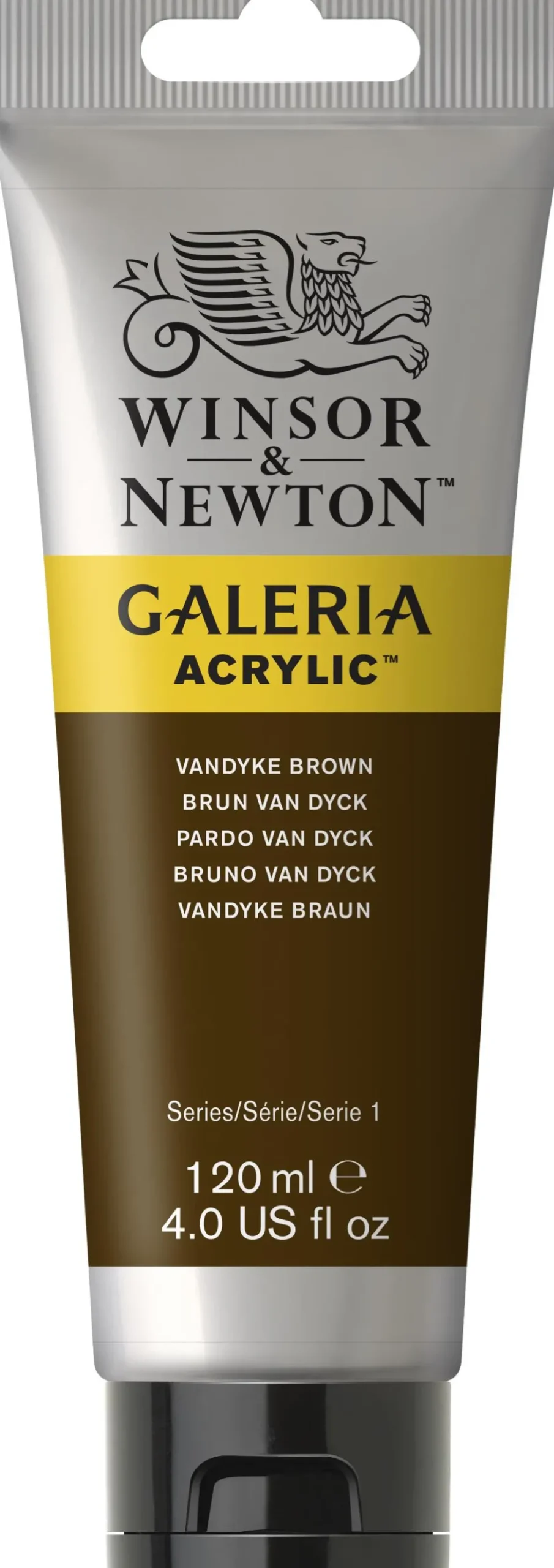 Farba akrylowa Galeria - Winsor & Newton - Vandyke Brown, 120 ml
