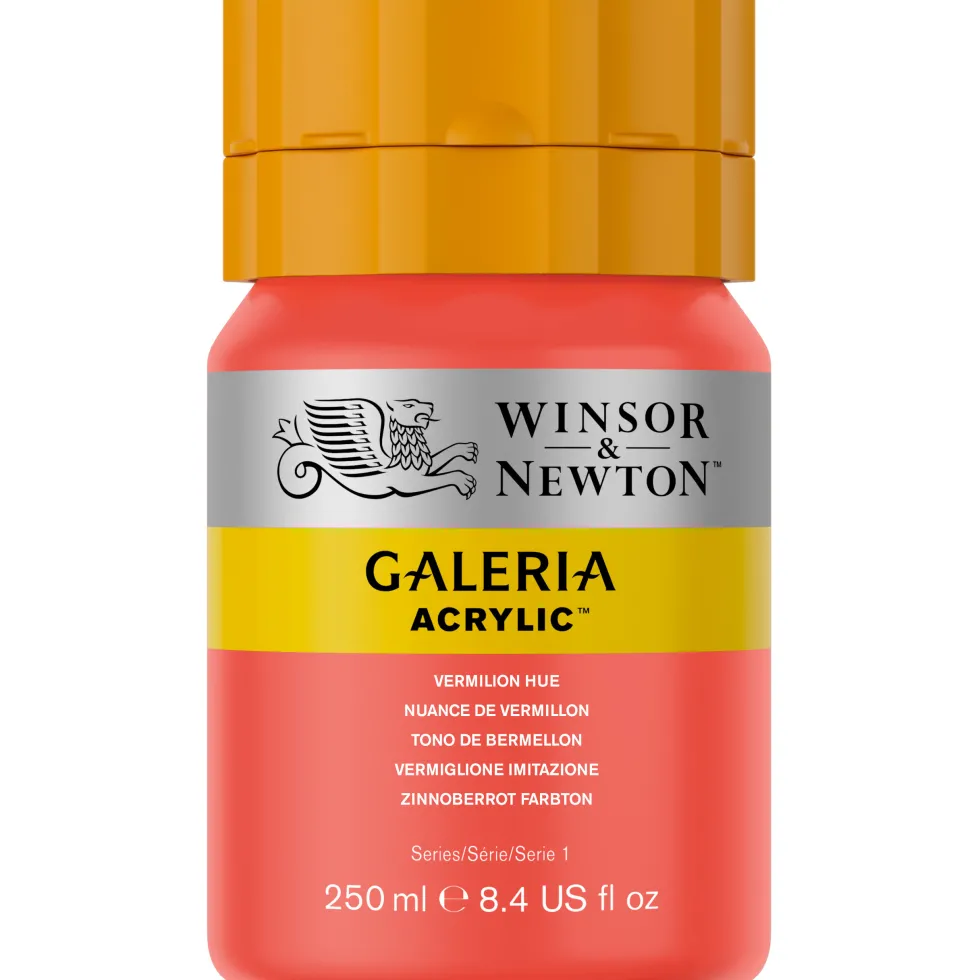 Farba akrylowa Galeria - Winsor & Newton - 682, Vermilion Hue, 250 ml