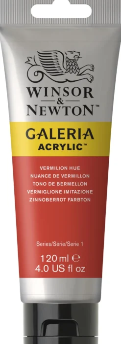 Farba akrylowa Galeria - Winsor & Newton - Vermilion Hue, 120 ml