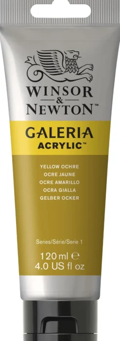 Farba akrylowa Galeria - Winsor & Newton - Yellow Ochre, 120 ml