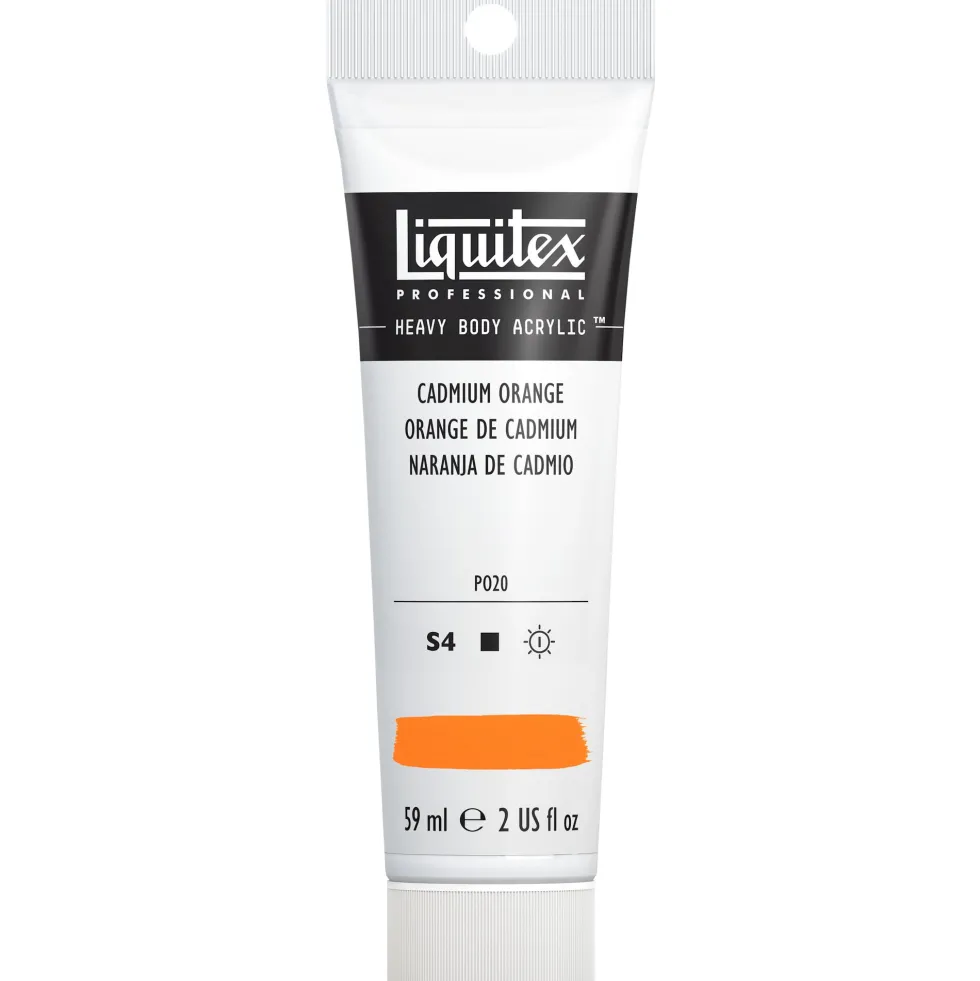 Farba akrylowa Heavy Body - Liquitex - Cadmium Orange, 59 ml