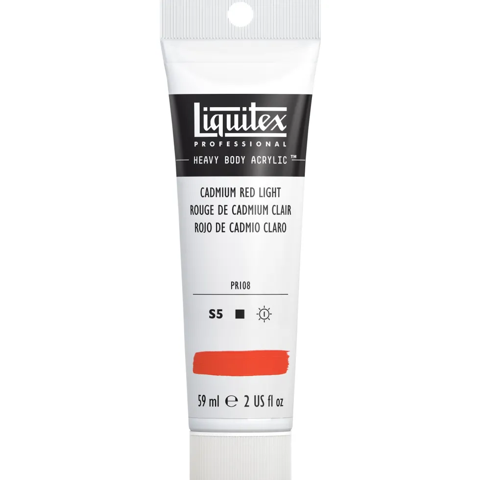 Farba akrylowa Heavy Body - Liquitex - Cadmium Red Light, 59 ml