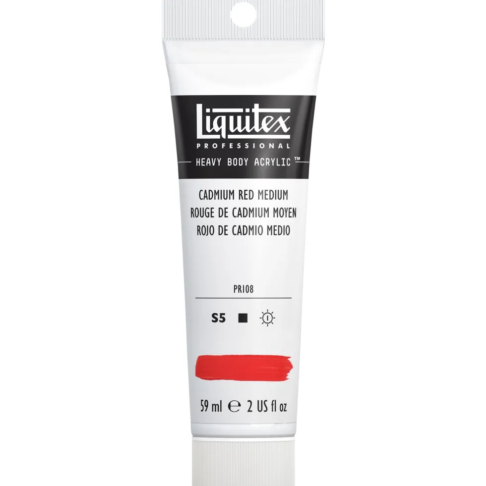 Farba akrylowa Heavy Body - Liquitex - Cadmium Red Medium, 59 ml