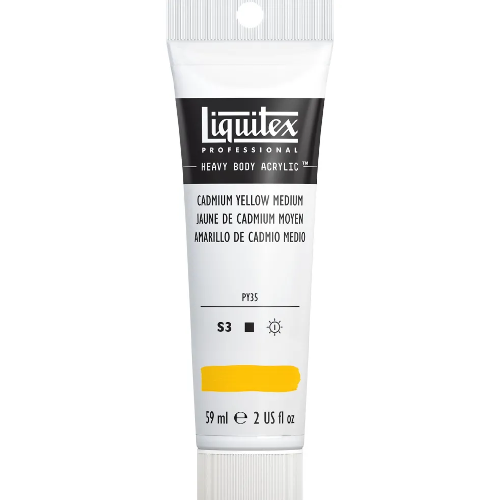Farba akrylowa Heavy Body - Liquitex - Cadmium Yellow Medium, 59 ml