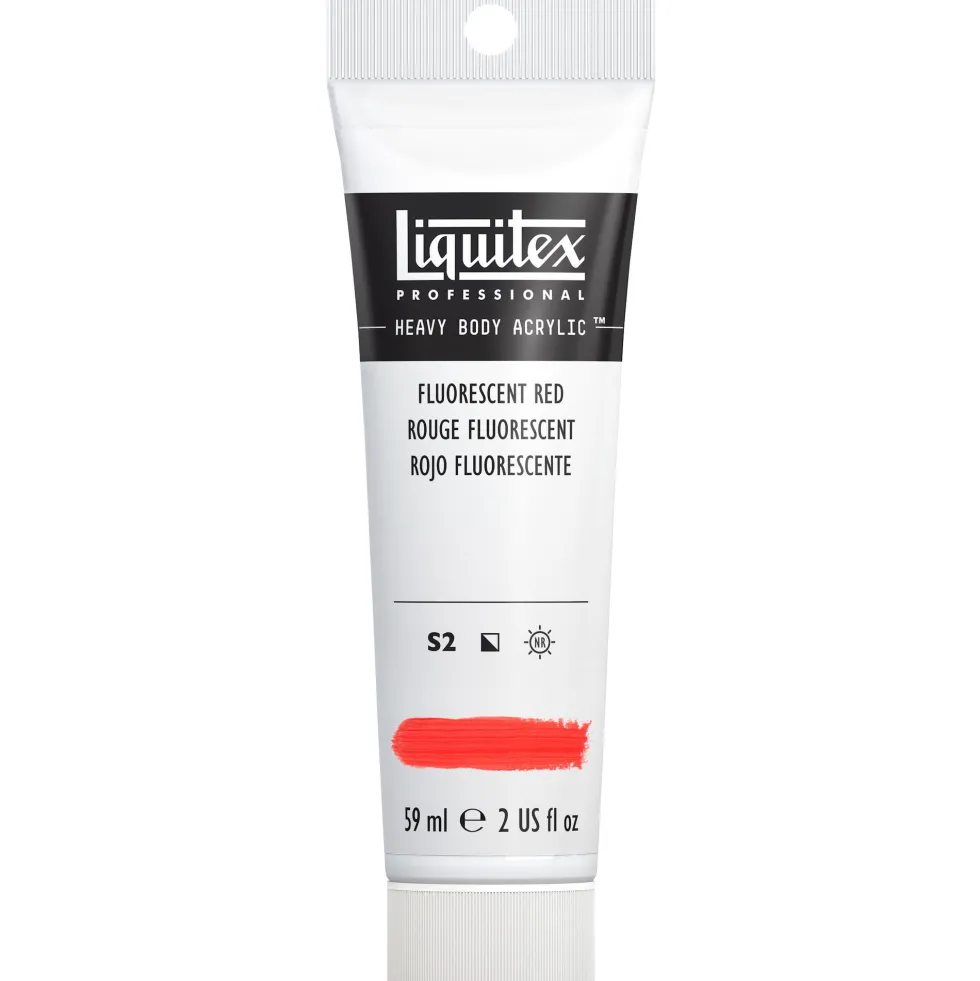 Farba akrylowa Heavy Body - Liquitex - Fluorescent Red, 59 ml