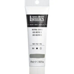 Farba akrylowa Heavy Body - Liquitex - Neutral Gray 5, 59 ml
