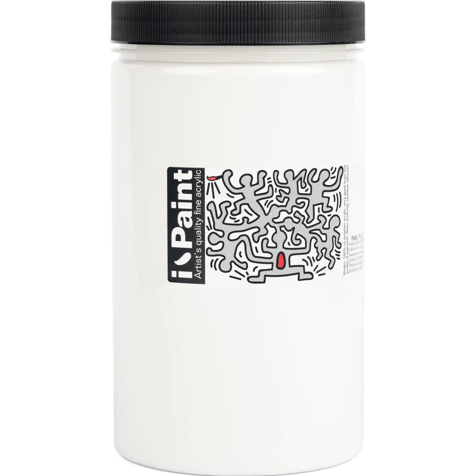 Farba akrylowa I-Paint - Renesans - 01, titanium white, 1200 ml