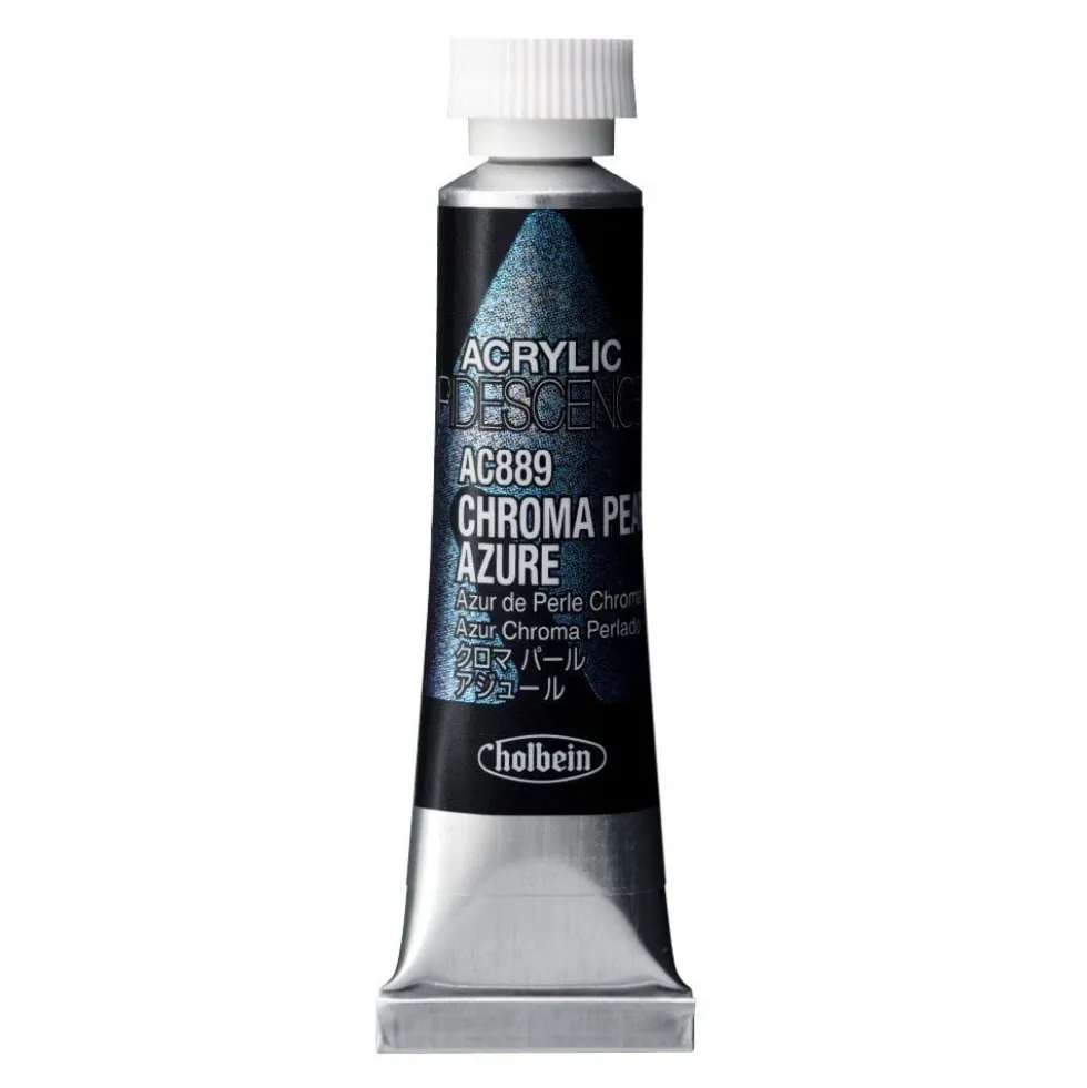 Farba akrylowa Iridescence Acrylic - Holbein - 889, Chroma Pearl Azure, 5 ml