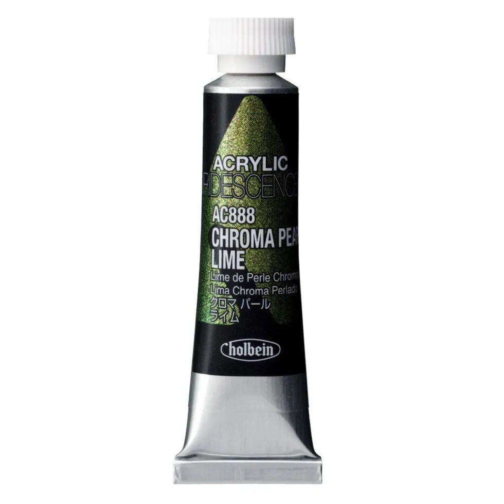 Farba akrylowa Iridescence Acrylic - Holbein - 888, Chroma Pearl Lime, 5 ml