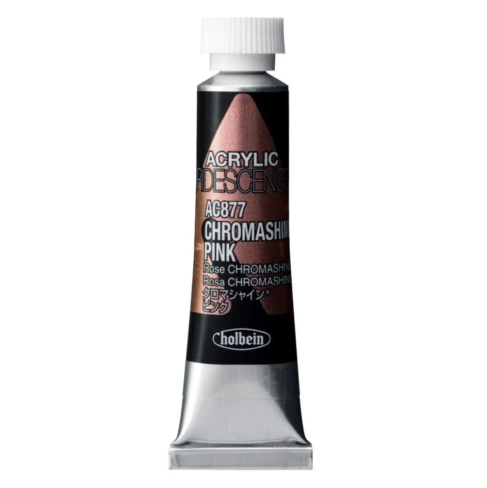 Farba akrylowa Iridescence Acrylic - Holbein - 877, Chromashine Pink, 5 ml