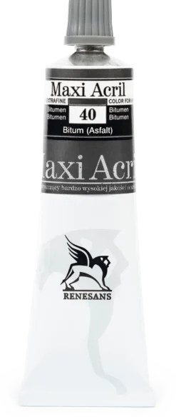 Farba akrylowa Maxi Acril - Renesans - 40, bitumen, 60 ml