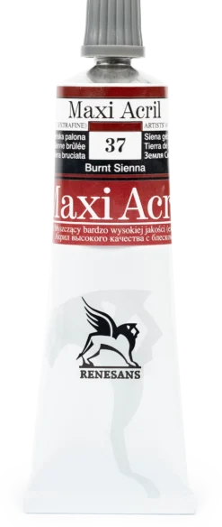 Farba akrylowa Maxi Acril - Renesans - 37, burnt sienna, 60 ml