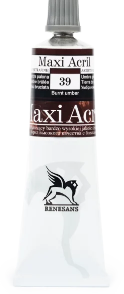 Farba akrylowa Maxi Acril - Renesans - 39, burnt umber, 60 ml